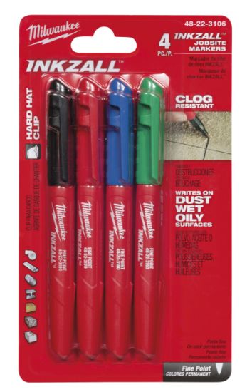 Picture of 48-22-3106 COLORED FINE PT MARKERS 4 P