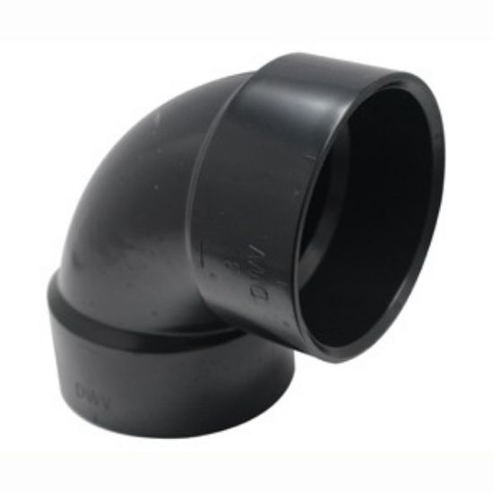 3 in. Hub ABS DWV 90 Degree Short Turn Elbow, Black | Wolseley Express