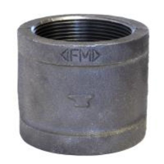 Picture of DOM 3/8" FXF STD BLK MALL COUPLING