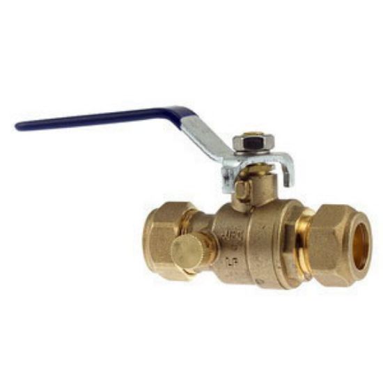 Picture of 082CP-05NL LLC 1/2COMP BALL VALVE W/DRN