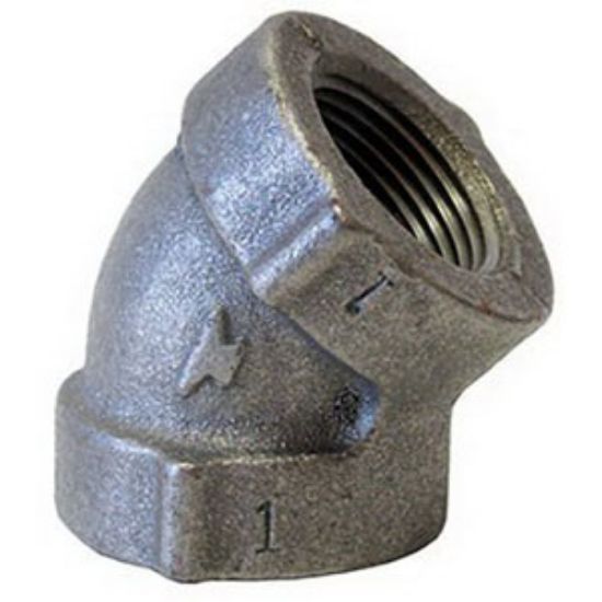 Picture of 11/4 X 45  ELBOW STD BLACK C/I THRD