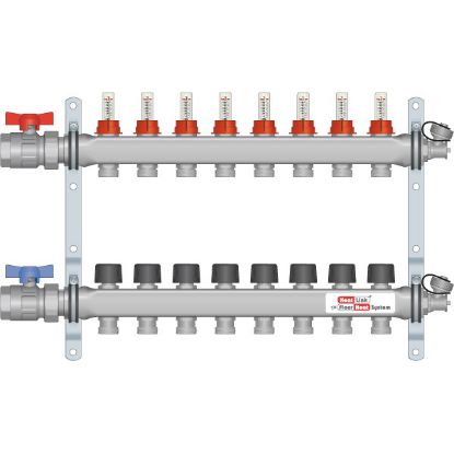 Picture of C++ 76108 8 LOOP SS MANIFOLD W/FLOW METE