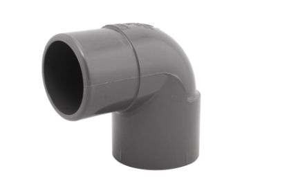 Picture of 1" X 90D PVC 40 SPIGOT ELBOW SW