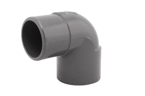 Picture of 1" X 90D PVC 40 SPIGOT ELBOW SW