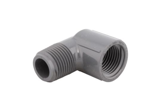 Picture of 1/2" X 90D PVC 40 SPIGOT ELBOW SW