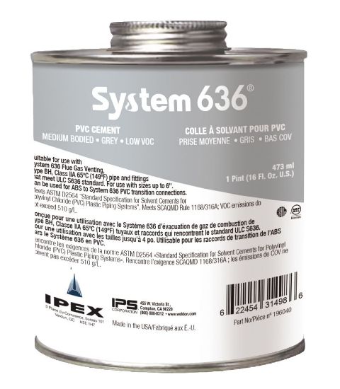 qiyfw#lldkso Ipex 196040 System 636 1 pt 1S Fast Set PVC FGV Low Voc Cement