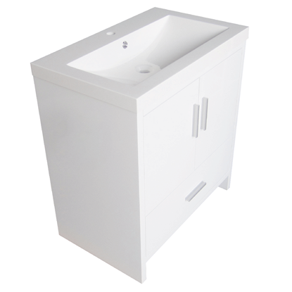 Picture of SMALLY3019W 1DR 1DW VANITY W/1H S30 WHI