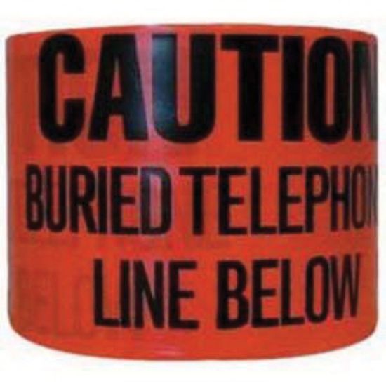 Picture of 6" TELEPHONE ORANGE CAUTION TAPE