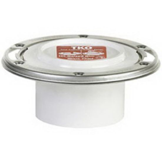 Sioux Chief TKO™ 888-PM 1-Piece Open Closet Flange With Stainless Steel Swivel Ring, PVC Sioux Chief TKO™ 888-PM 1-Piece Open Closet Flange With Stainless Steel Swivel Ring, PVC