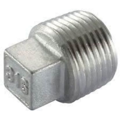 Picture of 2 150 304SS THRD SQ CORED PLUG A351-CF8