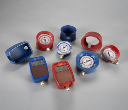 Picture of 49190 3-1/8 RED & BLUE GAUGE BOOT SET