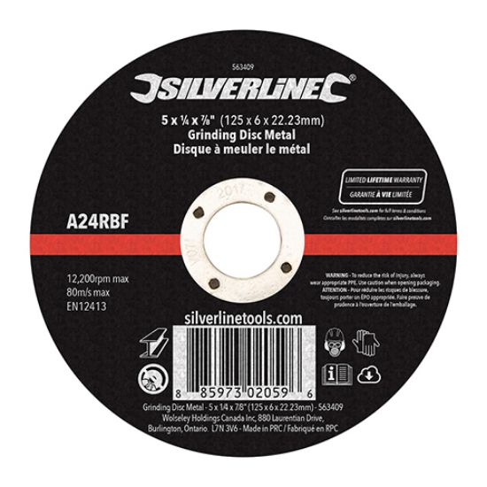 Picture of C++ 563409 GRINDING DISK METAL 4.9"X1/4"