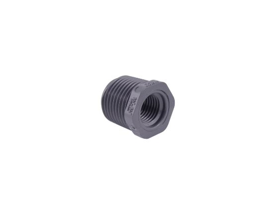 Picture of 1/2" X 1/4" PVC 80 THREADED BUSHING