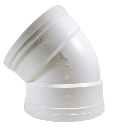 Picture of 100MM X 45(4) ELBOW GXG PVC DR35