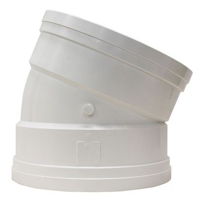 Picture of 100MM X 22-1/2(4) ELBOW GXG PVC DR35