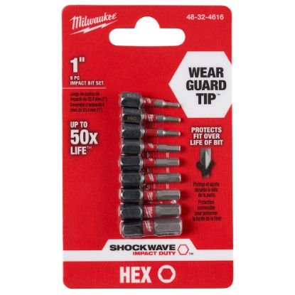 Picture of 48324616 9PC 1" INSERT HEX BIT SET EA