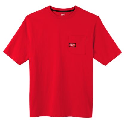 Picture of 601R-2X HD POCKET TEE SS RED 2X