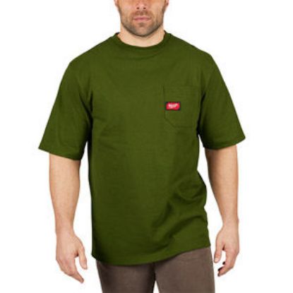 Picture of 601OG-2X HD POCKET TEE SS GREEN 2X