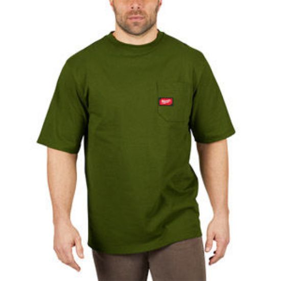 Picture of 601OG-M HD POCKET TEE SS GREEN M