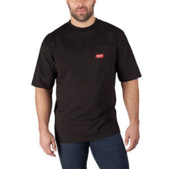 Picture of 601B-3X HD POCKET TEE SS BLACK 3X