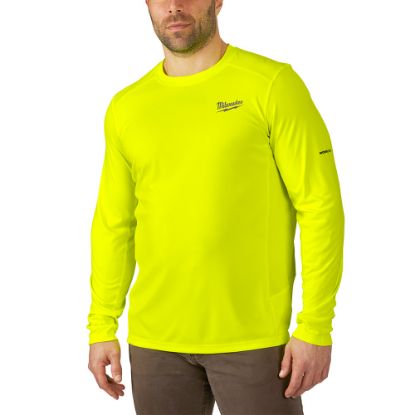 Picture of 415HV-XL WRKSKN LIGHT LS SHIRT HI VIS XL