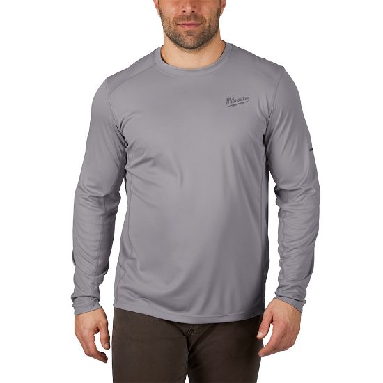 Picture of 415G-L WRKSKN LIGHT LS SHIRT GRAY L