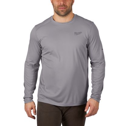 Picture of 415G-2X WRKSKN LIGHT LS SHIRT GRAY 2X