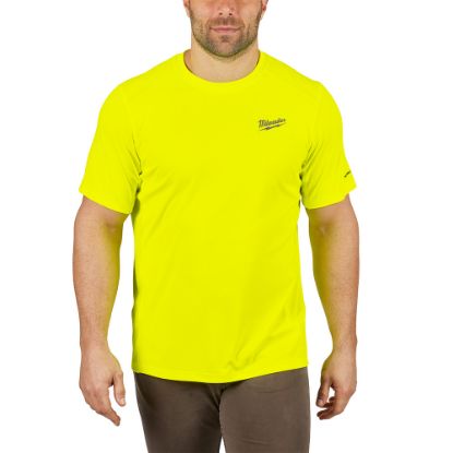 Picture of 414HV-2X WRKSKN LIGHT SS SHIRT HI VIS 2X