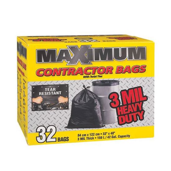 Picture of 33483 33X48 MAXIMUM 3MIL BLACK BAG 32'S