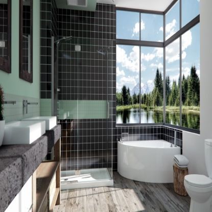 Picture of WIND 36X60 BATH RDRN FLG&SKT WHI