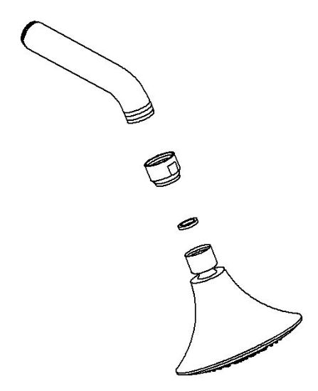 Picture of 1152954-BN SHOWERHEAD AND ARM KIT S.F.