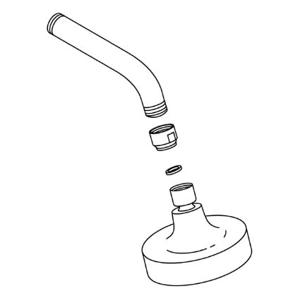 Picture of 1152951-CP SHOWERHEAD AND ARM KIT S.F.