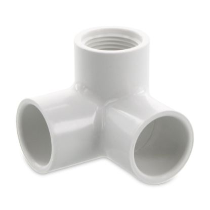 Picture of 1" X1/2"PVC 40 SIDE ELB SOCXSOCX FPT WHI
