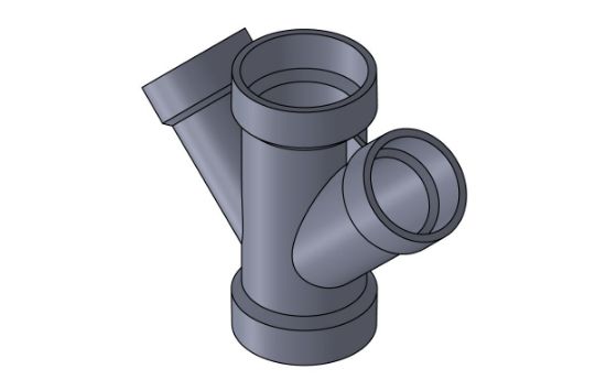 Picture of 2 X 1-1/2" PVC XFR HXHXHXH 45D WYE