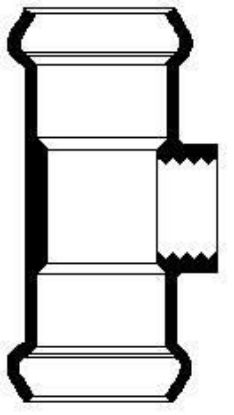 Picture of 50 X19MM (2X3/4) TEE IPT PVC DR21 S20