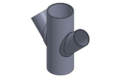 Picture of 12 X 8" PVC XFR SPXSPXSPXSP 45D WYE