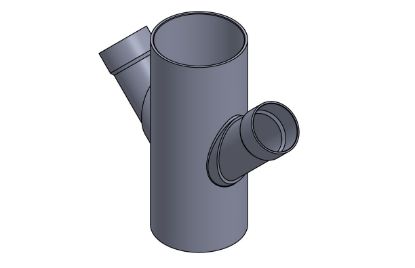 Picture of 12 X 6" PVC XFR SPXSPXHXH 45D WYE