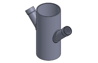 Picture of 12 X 4" PVC XFR SPXSPXHXH 45D WYE