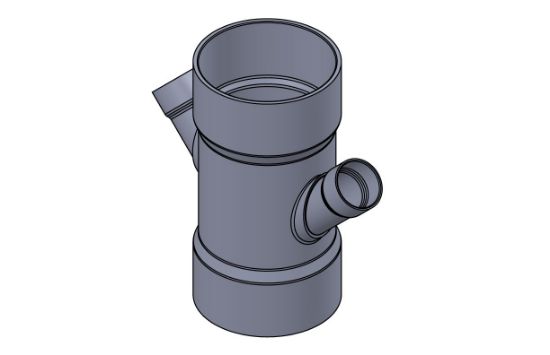 Picture of 12 X4" PVC XFR HXHXHXH 45D WYE