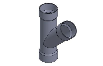 Picture of P++ 8" PVC 40 WYE SW FAB