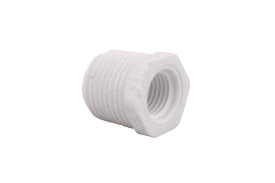 Picture of 1/2" X 3/8" PVC 40 MIP X FIP BUSHING WHI