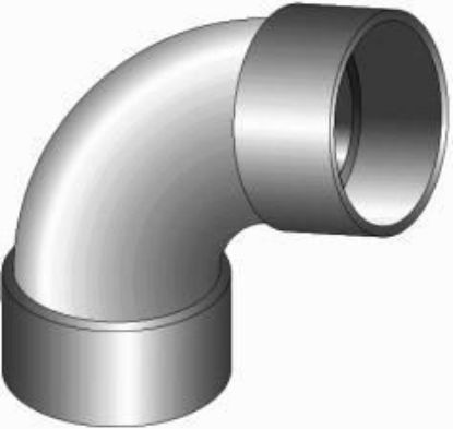 Picture of 4 X 3 X 90 PVC DWV  FTGXH ELBOW