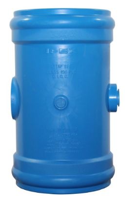 Picture of 150MMx50MM PVC TAPPED COUPLING CIOD DR18 BxBxNPT BLUE BRUTE