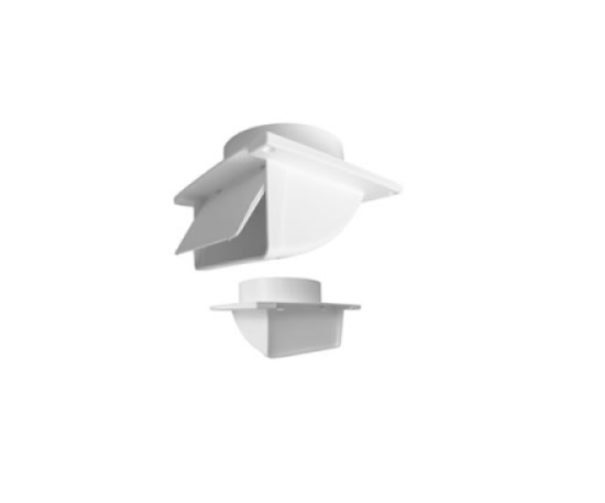 Primex SV6-01 Soffit 6 in. Polymer Resin Vent with Damper, Snow