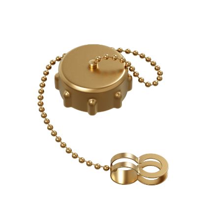 Picture of 3/4 BRS HOSE CAP W 12 CHAIN WSHR