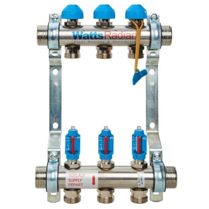 Picture of D3803003SS 1" SS FLOWMETER MANIFOLD M-3