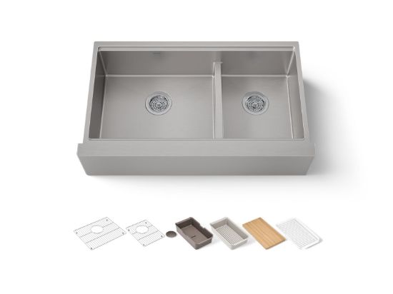 KOH Kohler 33658-PC-NA Strive 35-1/2 in. x 20-1/10 in. Smart Divide