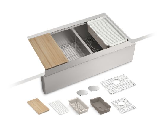 Kohler 33658-PC-NA Strive 35-1/2 in. x 20-1/10 in. Smart Divide