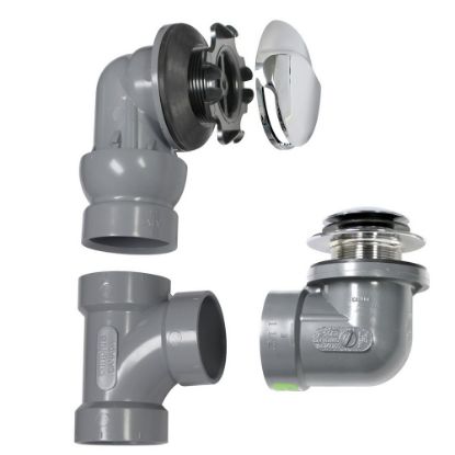 Picture of 382858 11/2" PVC GREY ADJ W&O POPUP CP