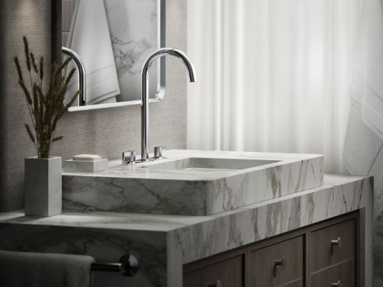 Kohler 77965-CP Components Widespread Bathroom Sink Faucet